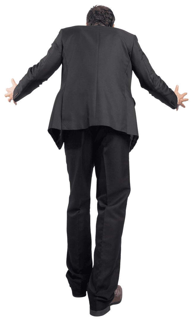 Transparent Angry Caucasian Businessman Gesture with Rebuke