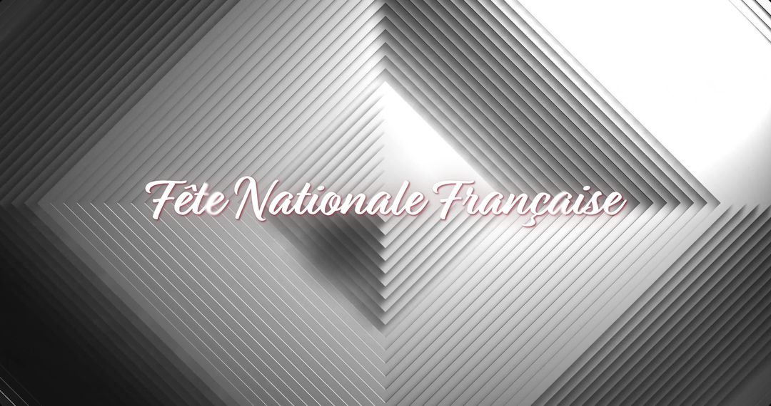 Bastille Day French Text on Geometric Patterning