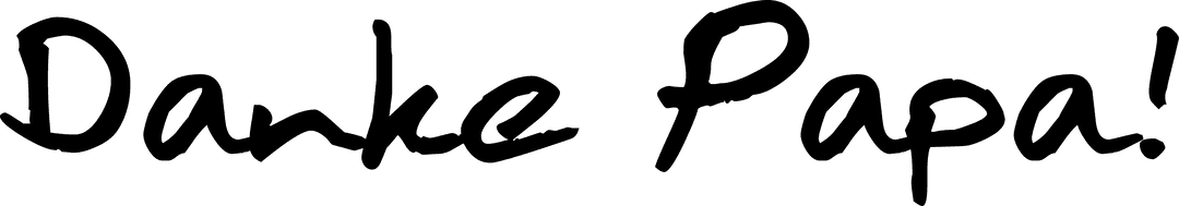 Danke Papa Graphic Design on Transparent Background