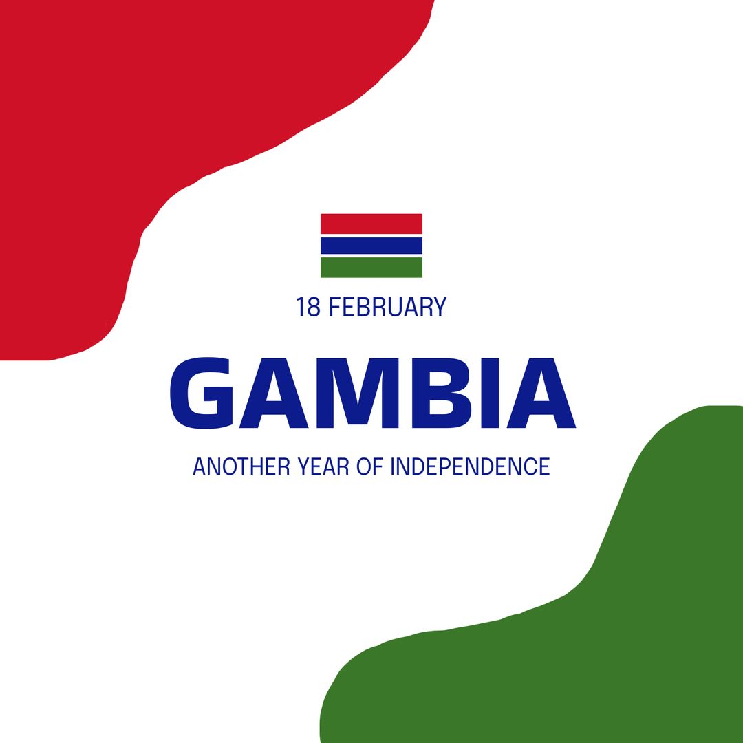 Gambia Independence Day Celebration Design with Flag Colors - Download Free Stock Templates Pikwizard.com