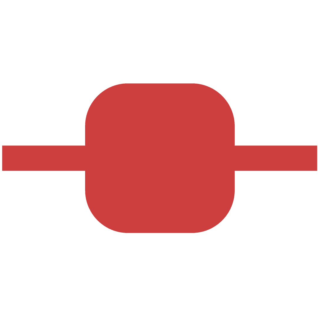 Red Abstract Shape on Transparent Background