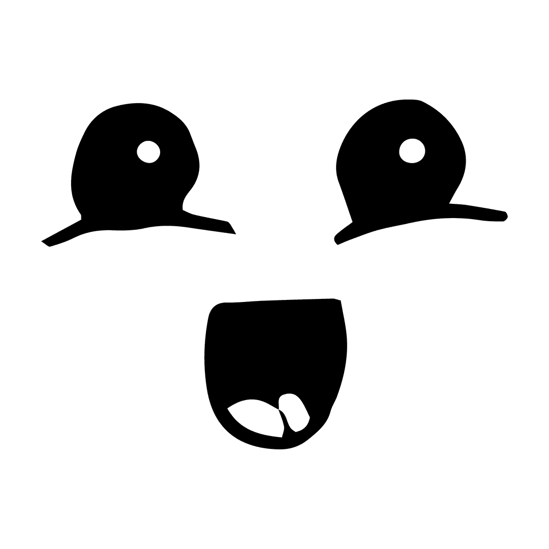 Smiling Happy Face Illustration on Transparent Background