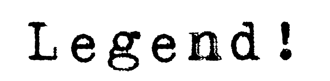 Transparent Vector Illustration of Legend Text on Black