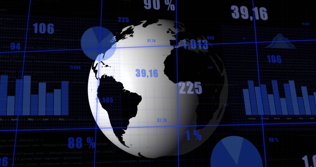 Global Data Visualization with Spinning Globe