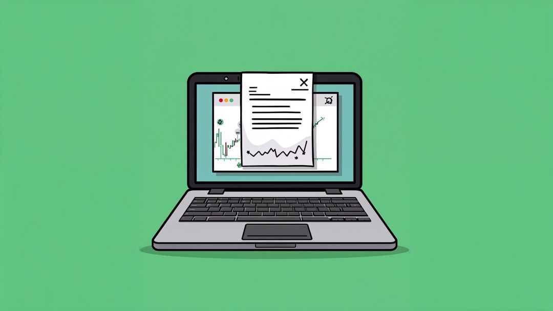 Laptop Displaying Data Analytics and Workspace on Green Background