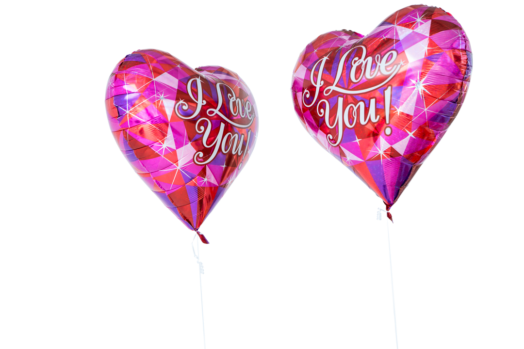 Heart Balloons with I Love You, Transparent-Background Illustration - Download Free Stock Images Pikwizard.com