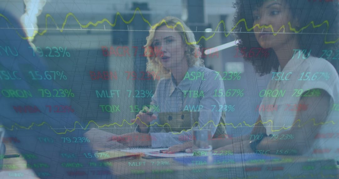 Diverse Team Collaborating in Modern Financial Data Environment