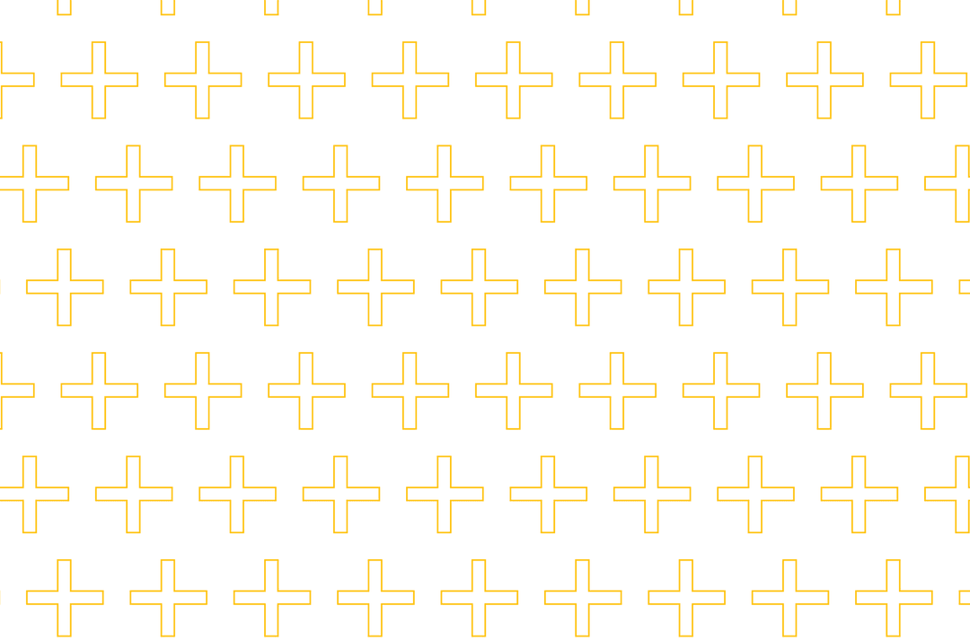 Repeating Yellow Cross Pattern on Transparent Background