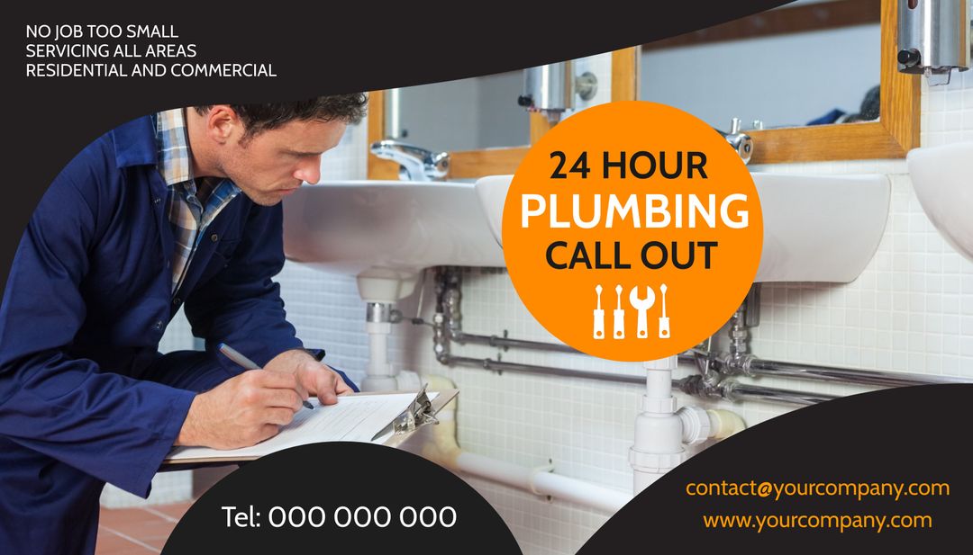 Professional Plumber Assessing Urgent Repairs with Tools and Efficiency