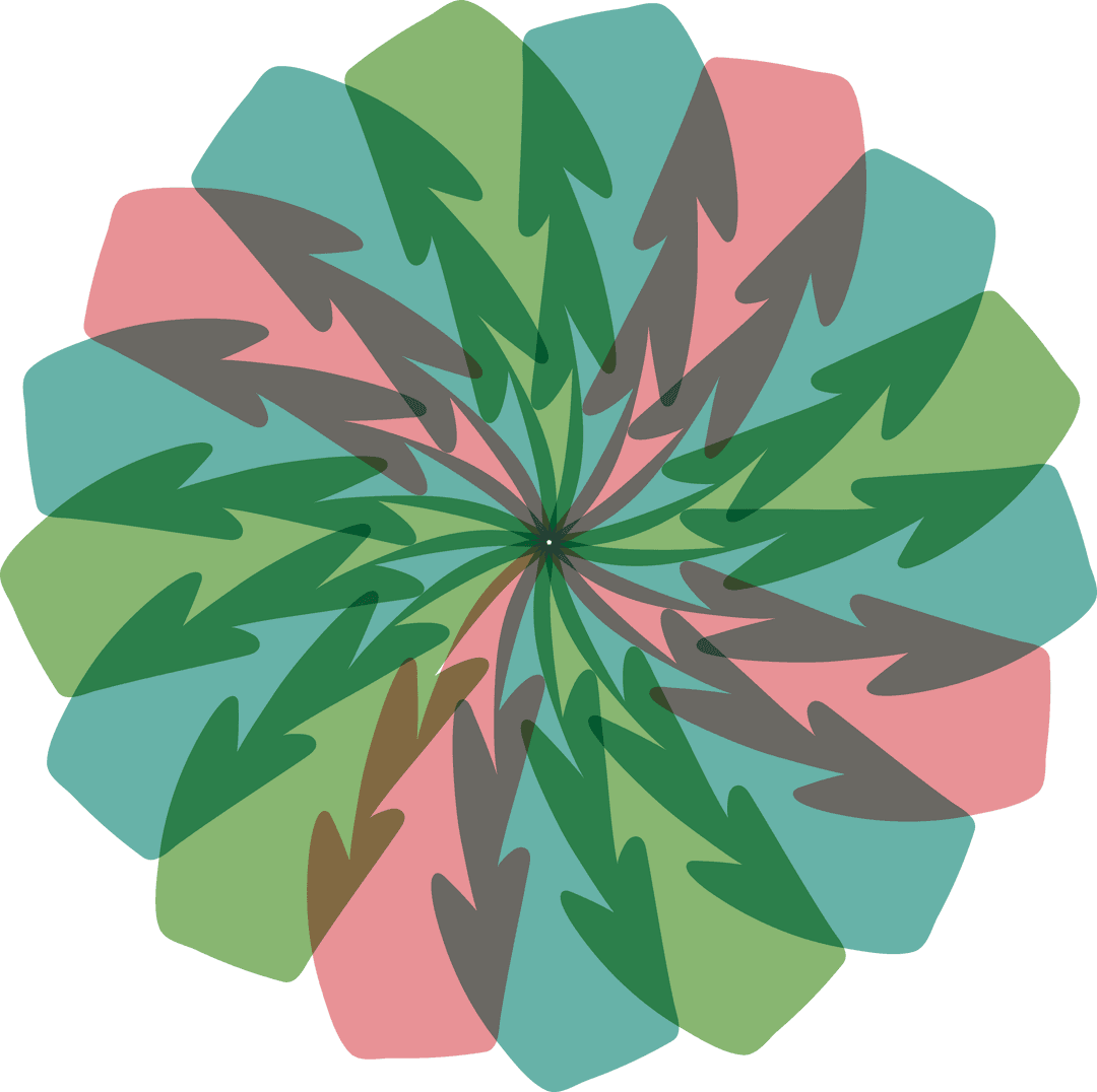 Transparent Circle of Colorful Arrows Design on Vector Background