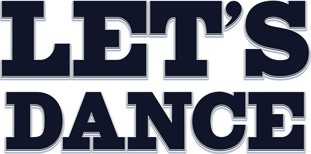 Transparent Let's Dance Text for Party Invitations