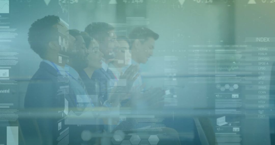 Diverse Business Team in Modern Financial Analysis Meeting