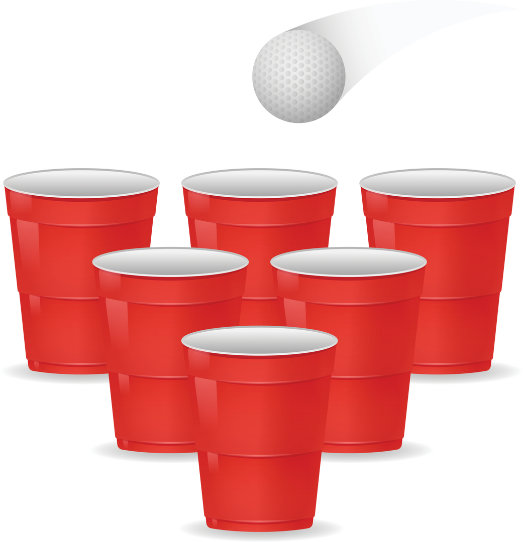 Red Cups and Table Tennis Ball on Transparent Background - Download Free Stock Images Pikwizard.com