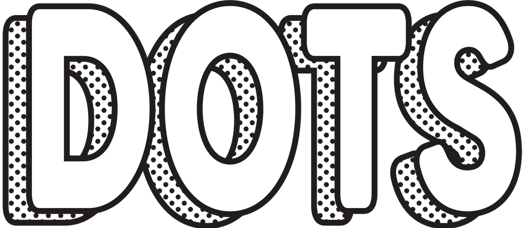 Transparent Typography with Dot Shadow Effect