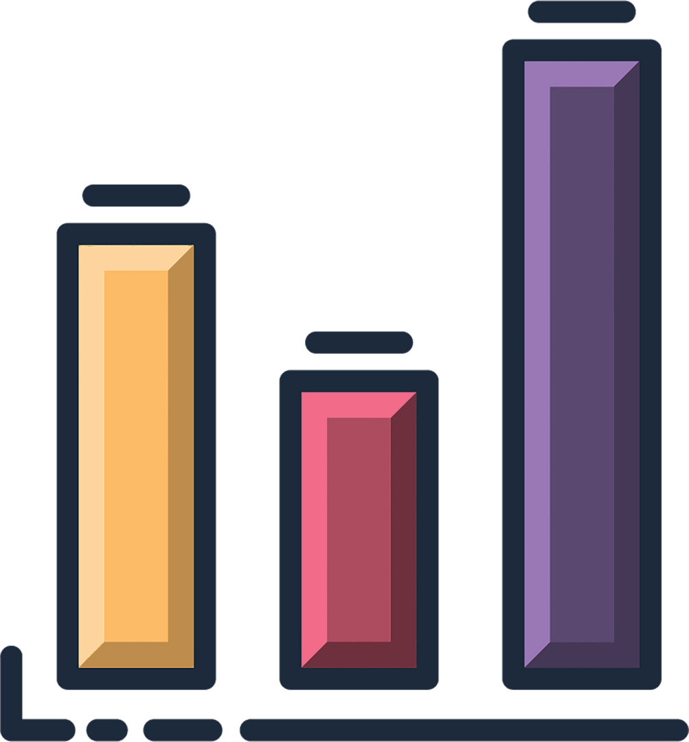 Colorful Transparent Chart Vector for Business and Economy