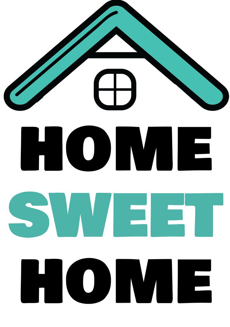 Home Sweet Home with Cozy House Graphic