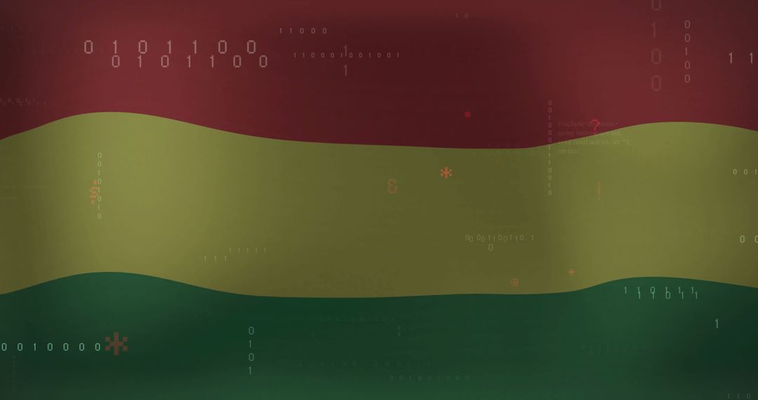Bolivian Flag and Digital Data Interface