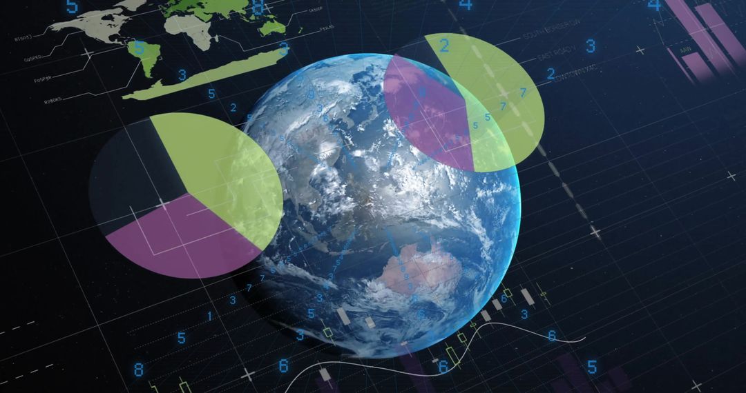 Global Finance and Data Visualization Concept