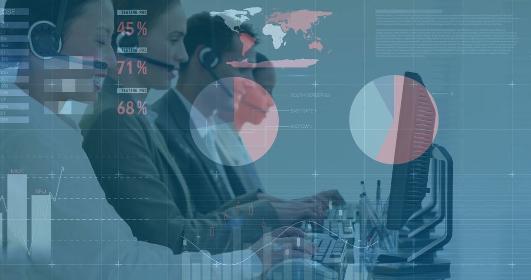 Multicultural Team Engaging in Financial Data Processing