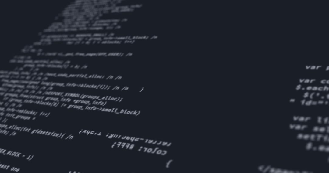 Dynamic Stream of Computer Code on Black Background - Free Images, Stock Photos and Pictures on Pikwizard.com