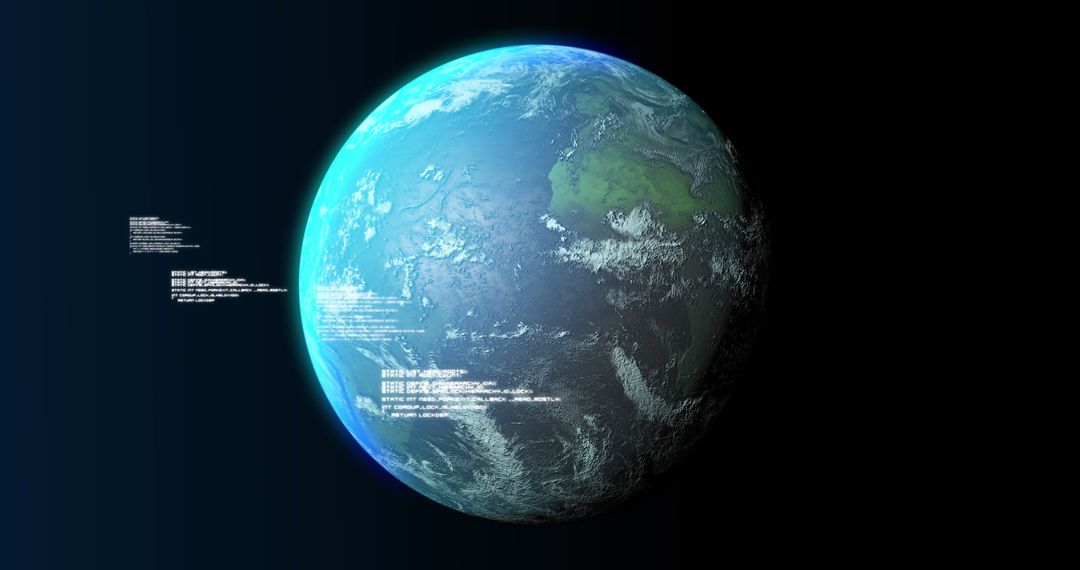 Digital Earth with Holographic Data Displays Illustrated
