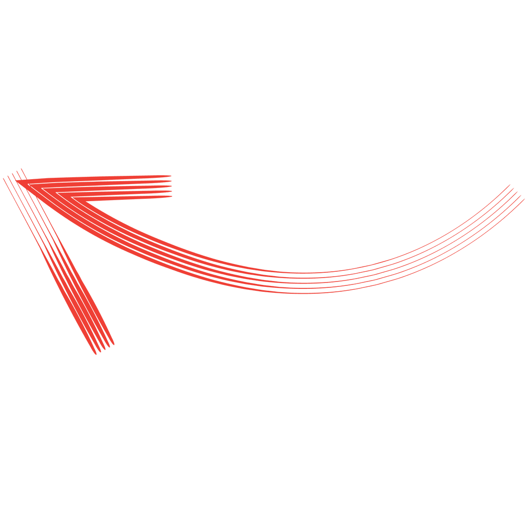 Red Arrow Illustration on Transparent Background