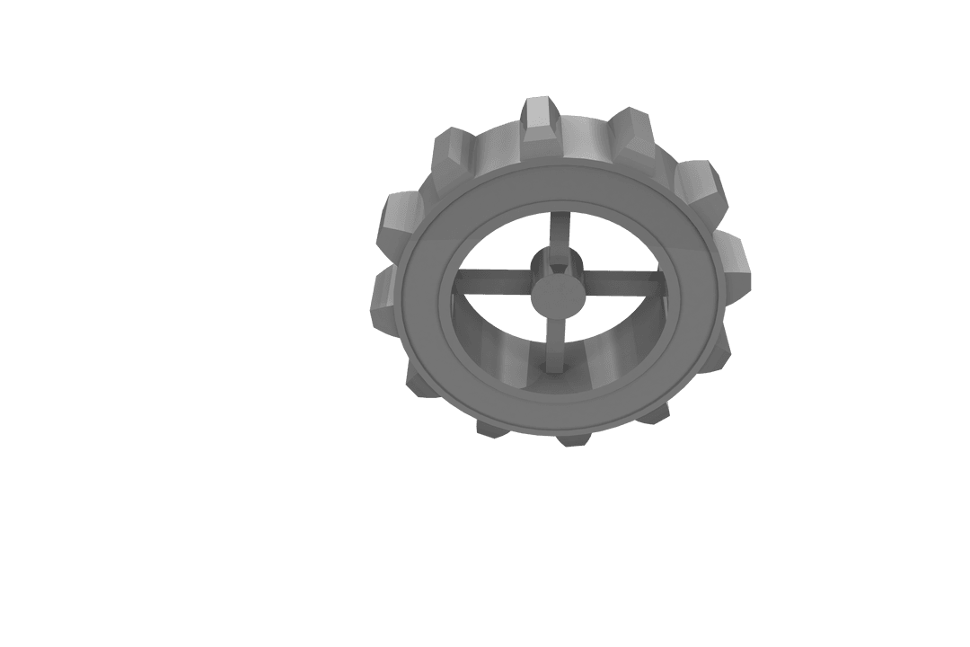 Close-up Metal Gear with Transparent Background