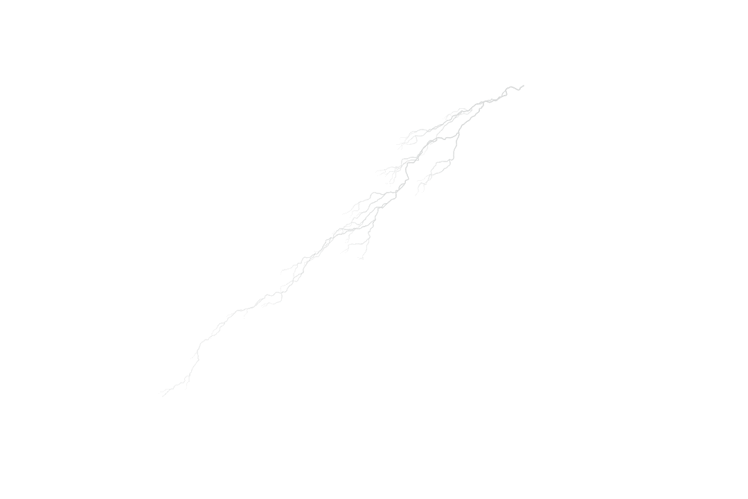 Dynamic Lightning Bolt on Transparent Background
