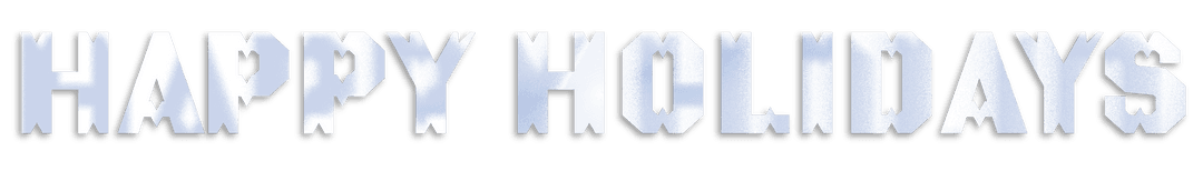 Transparent Happy Holidays Gradient Text Banner Vector