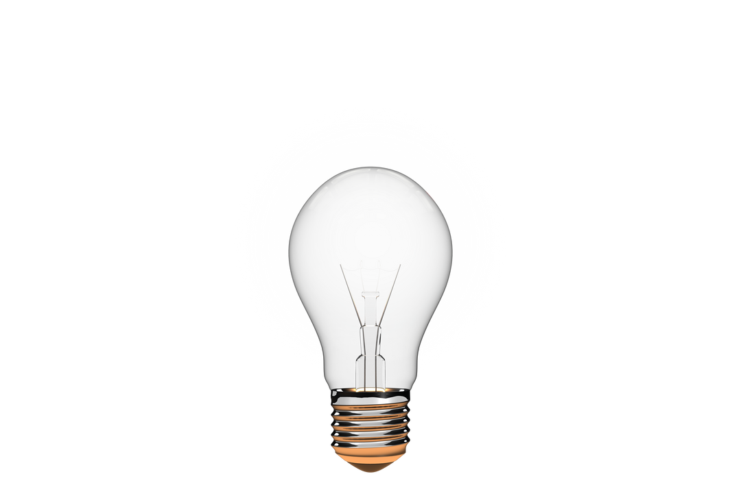 Digital PNG Illustration of A Classic Light Bulb on Transparent Background - Download Free Stock Images Pikwizard.com