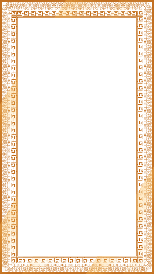 Ornate Frame with Greek Key Motif on Transparent Background