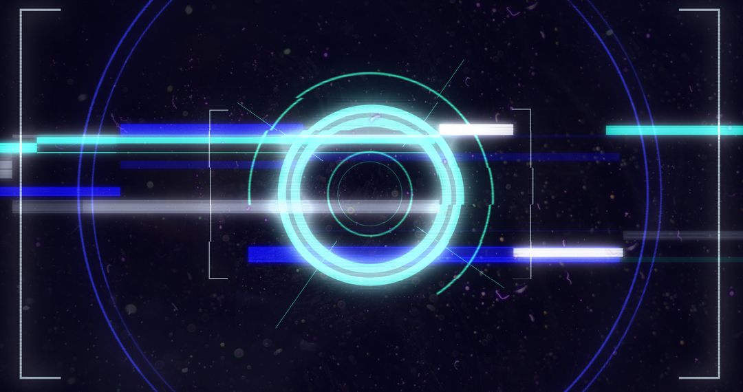 Futuristic Digital Scope with Glowing Blue Lines