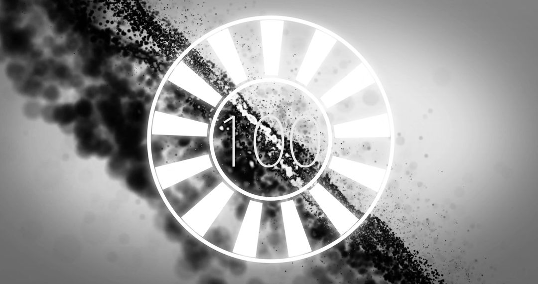 Futuristic Circular Countdown Timer Digital Art Concept