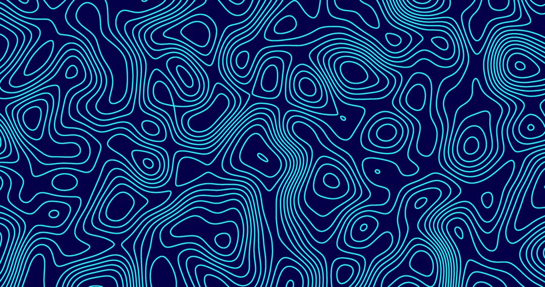 Abstract Blue Line Trails Drawing Fluid Patterns