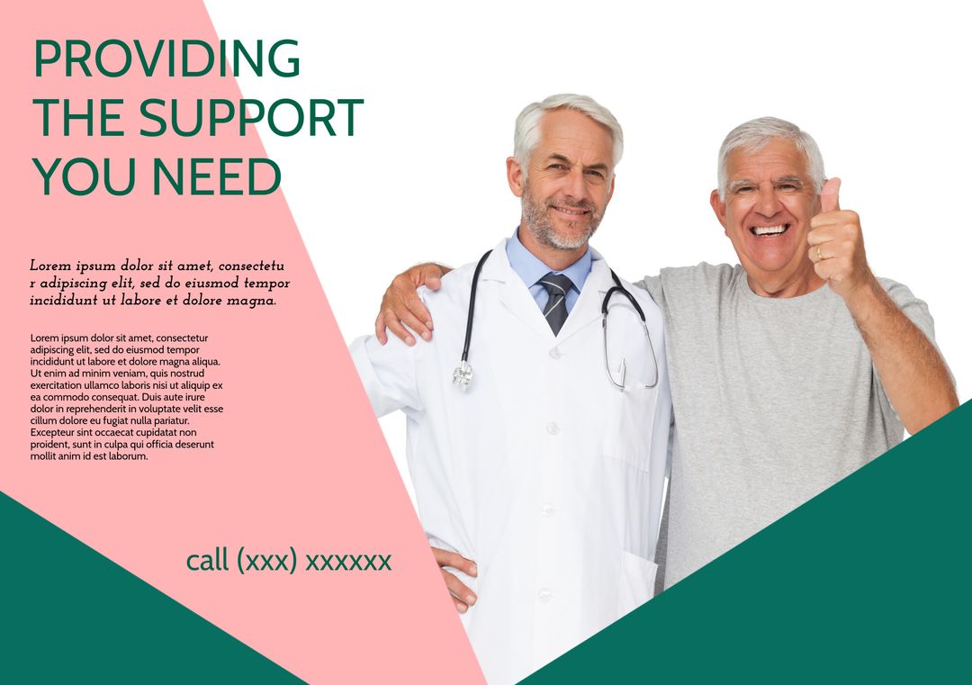 Smiling Doctor with Happy Patient Encouraging Healthcare Support