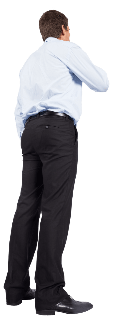 Businessman in Formal Attire Standing with Confidence on Transparent Background