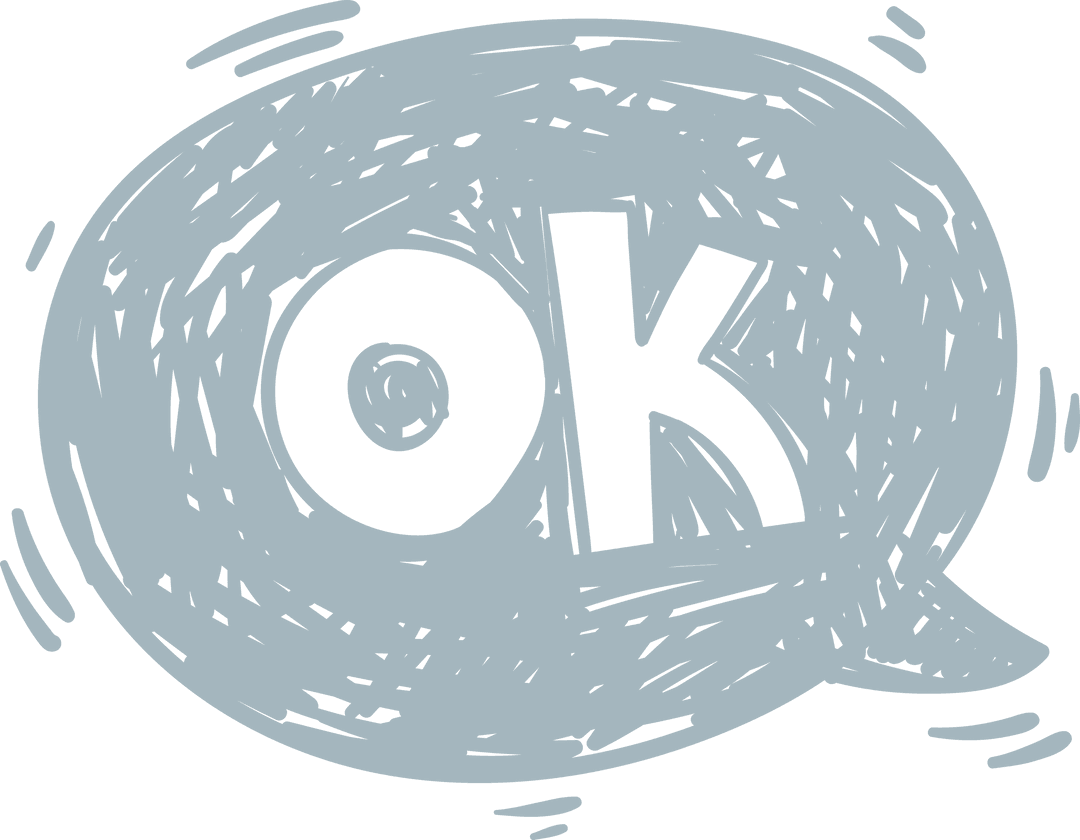 Speech Bubble with OK Text Transparent Illustration