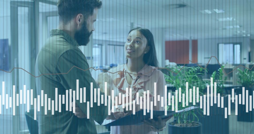 Diverse Professionals Analyzing Financial Data in Office Setting