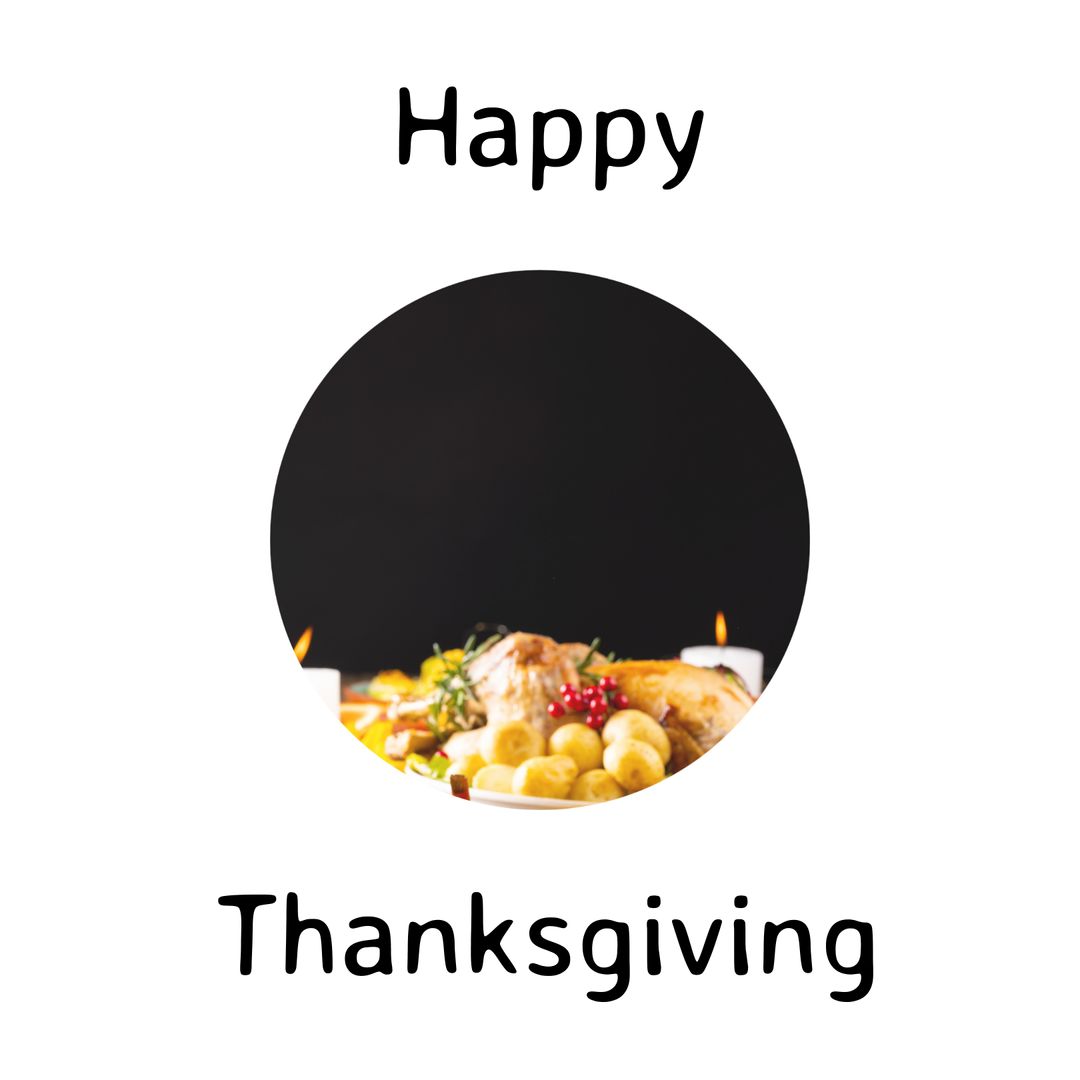 Thanksgiving Greeting with Traditional Feast Imagery
