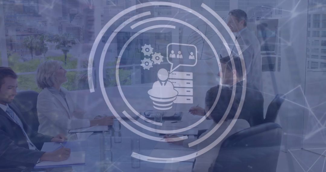 Network Connectivity Concept With Business Team in Office