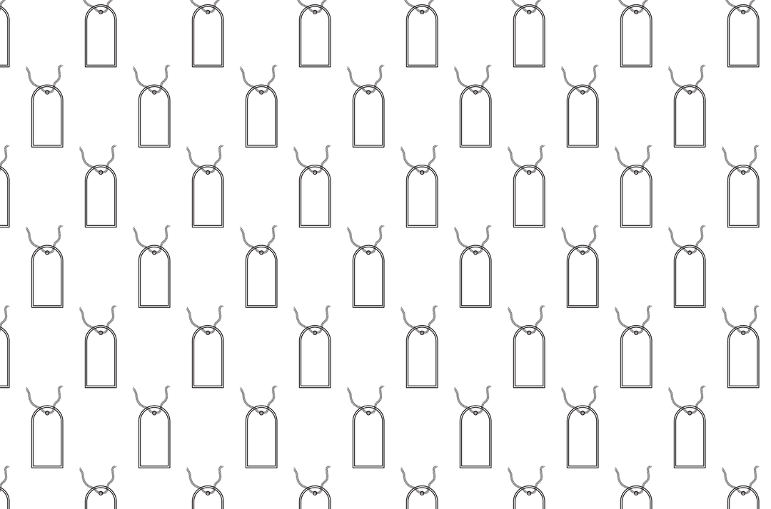 Seamless Label Pattern on Transparent Background