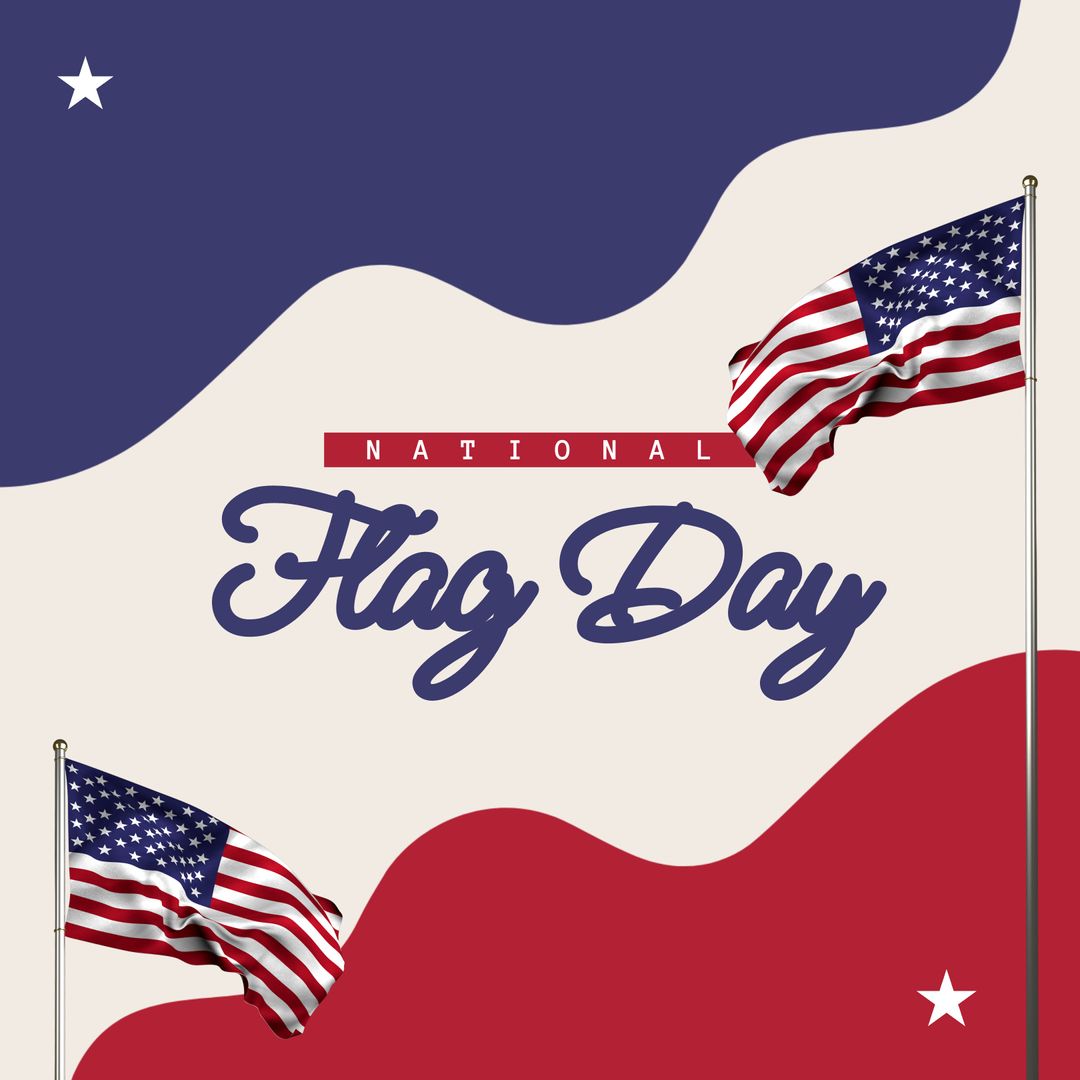 National Flag Day Celebration with American Flag Motif - Download Free Stock Templates Pikwizard.com