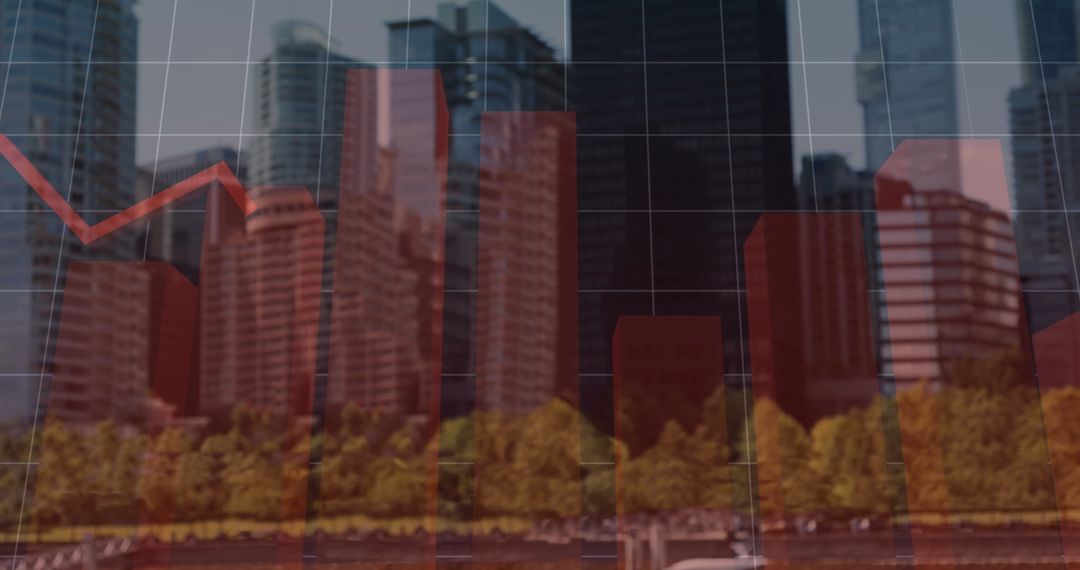 Digital Financial Trends Analyzing Urban Skyline