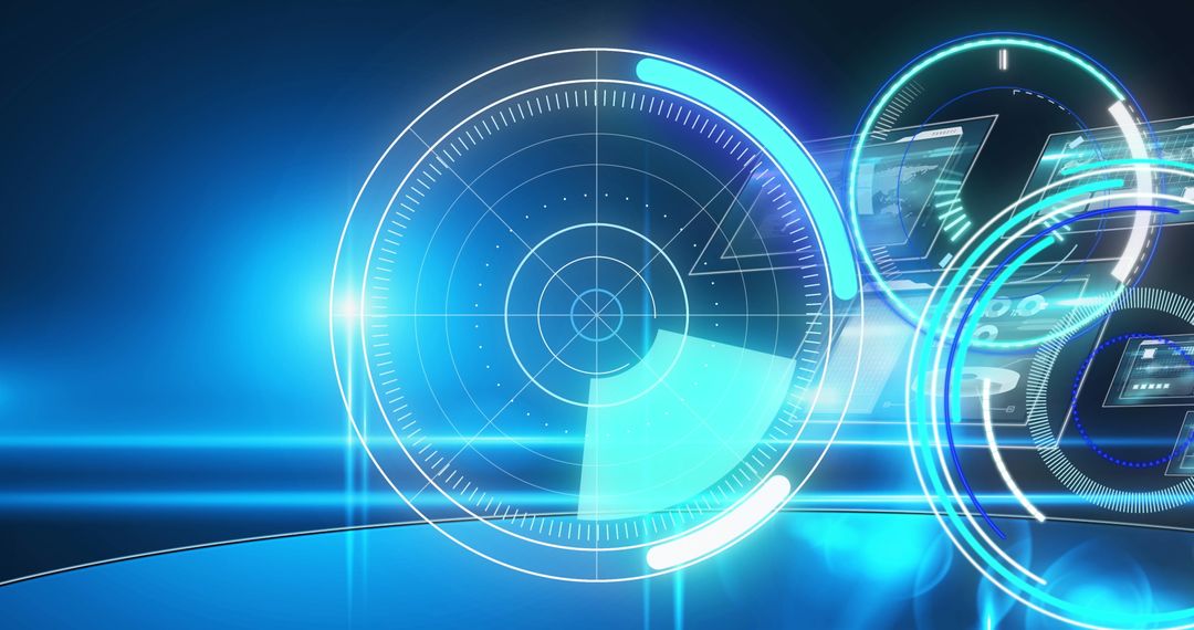 Futuristic Digital Interface with Scanning Technology Concept