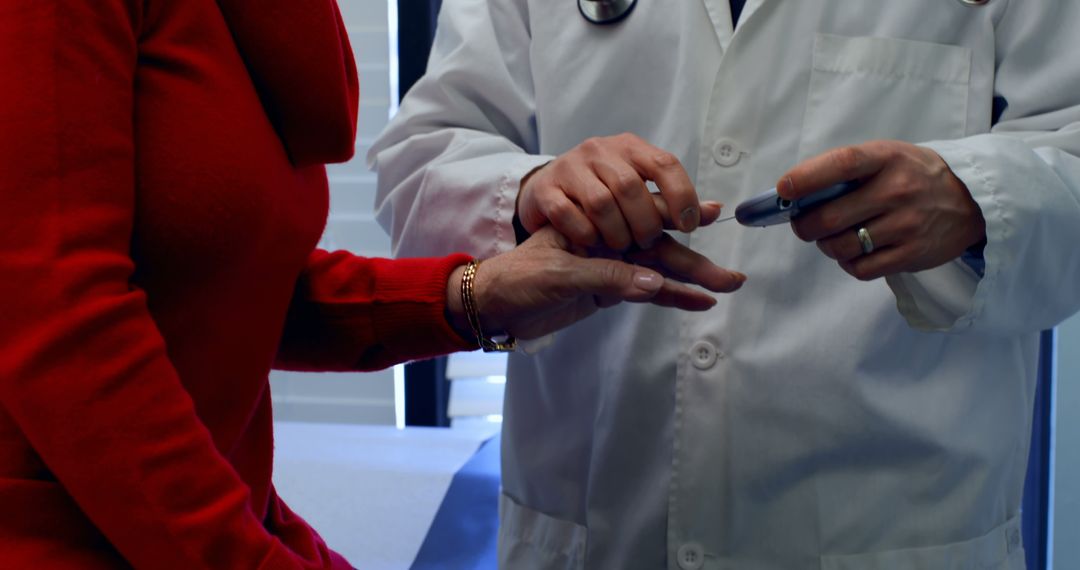 Doctor Checking Patient's Blood Sugar Level - Free Images, Stock Photos and Pictures on Pikwizard.com