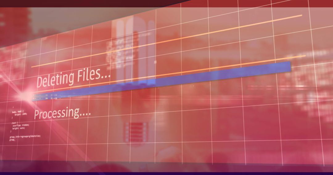 Futuristic Digital File Deletion Dashboard