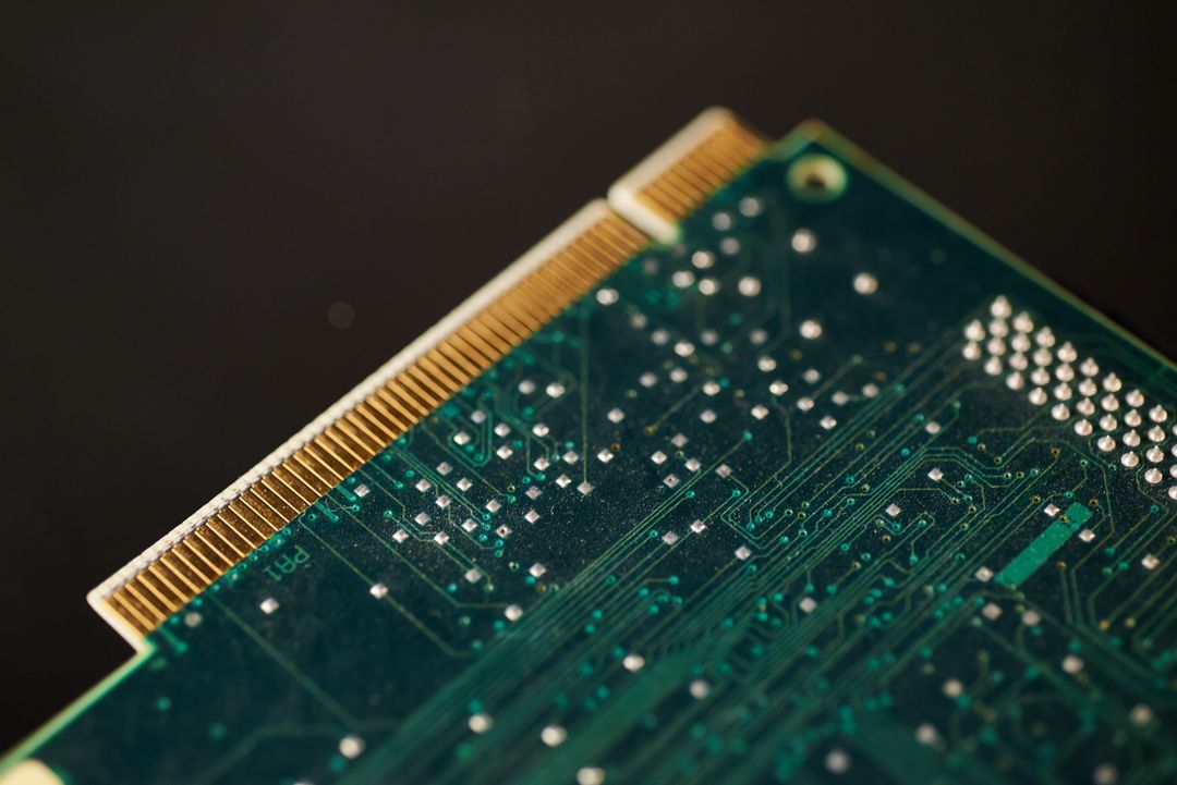 Close-Up of Computer Circuit Board