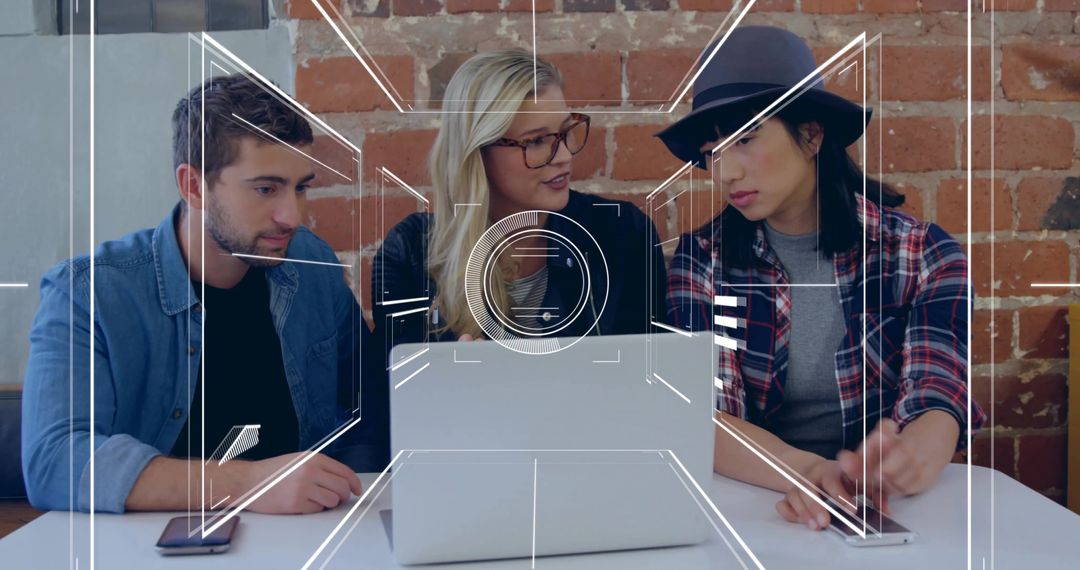 Diverse Team Collaborating at Modern Startup Meeting