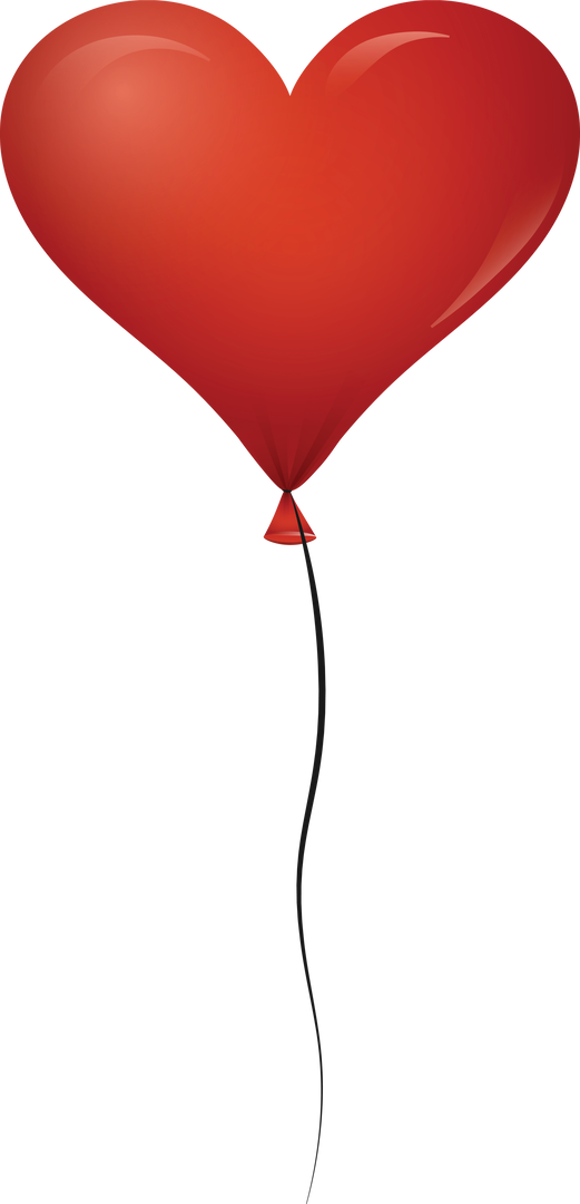 Red Heart Balloon on Transparent Background - Vector Illustration - Download Free Stock Images Pikwizard.com