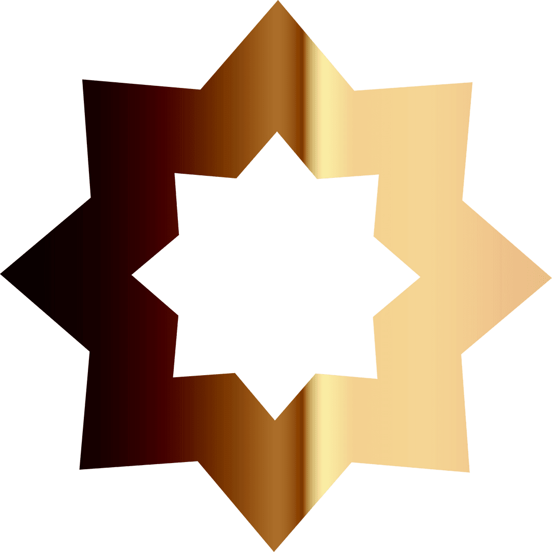 Transparent Geometric Star Shape in Gradient Tones